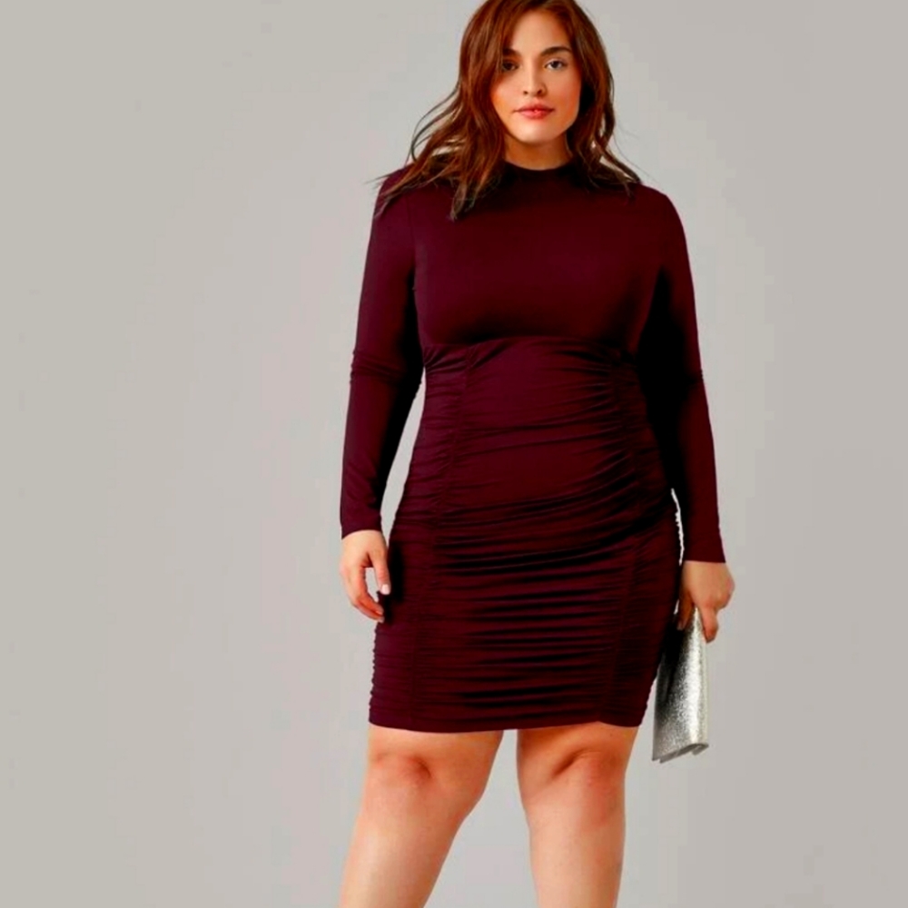 Maroon Ruched Dream...🤎